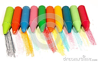 Colorful chalk Stock Photo