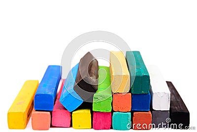 Colorful chalk isolated Stock Photo