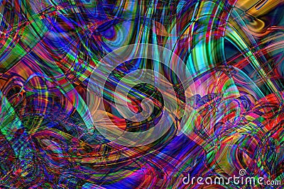 Colorful chaotic lines. Motley background. Tangled chaotic pattern Stock Photo
