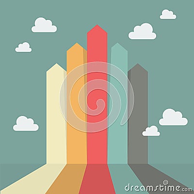Colorful chart infographic Vector Illustration