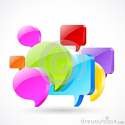 Colorful Chat Bubble Vector Illustration