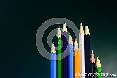 Colorful and cheerful color pencils Stock Photo