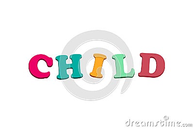 Colorful Child Letters Stock Photo
