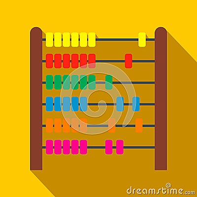 Colorful children abacus flat icon Stock Photo
