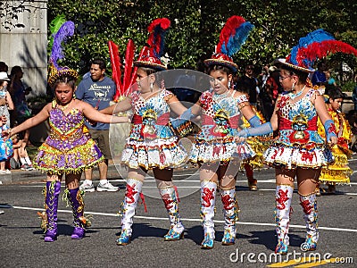 Colorful Children at the Festival Editorial Stock Photo