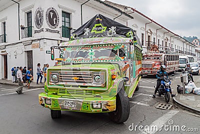 Colorful chiva bus Editorial Stock Photo