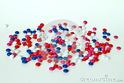 Colorful chocolate buttons Stock Photo