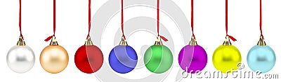 Colorful Christmas Balls Stock Photo