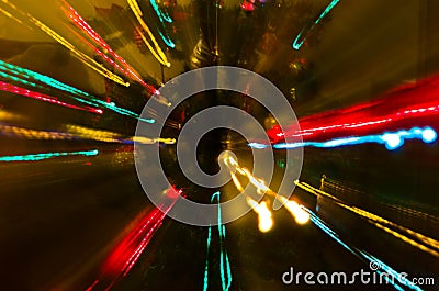 Colorful Christmas light abstraction Stock Photo