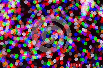 Colorful Christmas Light Bokeh Stock Photo