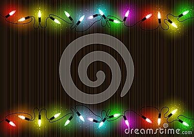 Colorful Christmas Lights Background Vector Illustration