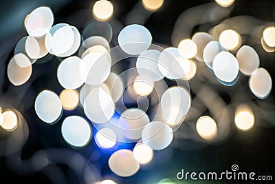Colorful Christmas lights and blurred background or bookeh of them Stock Photo