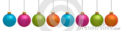 Colorful Christmas Ornaments Stock Photo