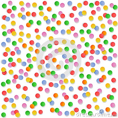 Colorful circle confetti Vector Illustration