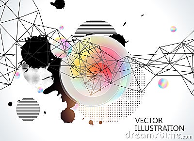 Colorful circle of gradual shapes. Vector Illustration