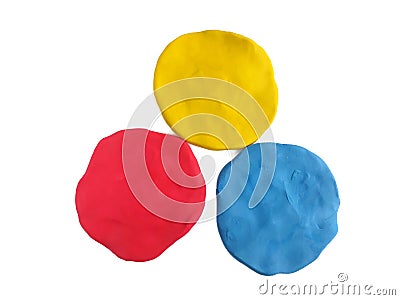 Colorful circle, plasticine clay, bubble speech Stock Photo