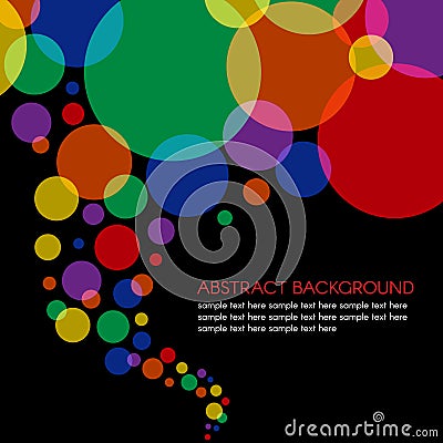 Colorful circle spiral storm wave abstract background Vector Illustration