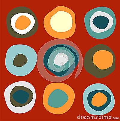 Colorful circles pattern Vector Illustration