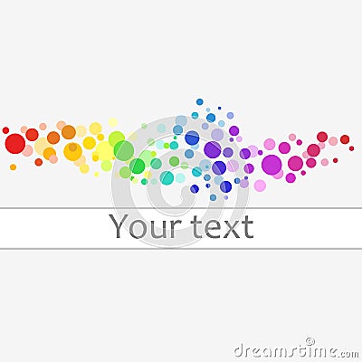 Colorful circles vector background. Colorful abstract background of colorful dots, circles with place for your text. Vector Illustration