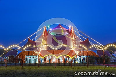 Colorful Circus Tent Stock Photo