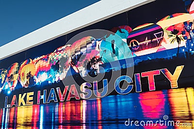Lake Havasu City, Arizona city mural Stock Photo