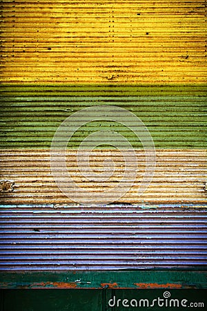 Colorful closed shutter Stock Photo