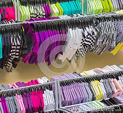 Colorful clothes Stock Photo