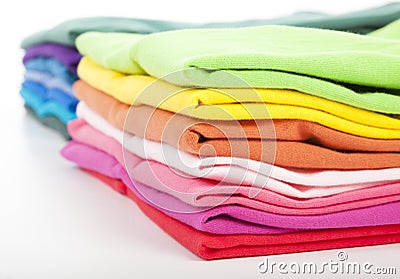 Colorful clothes and shirts Stock Photo