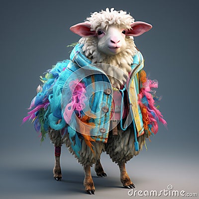 Colorful Clothing: A Stylish Zbrush Design Inspired By Mike Campau And Ellen Jewett Stock Photo
