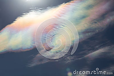 Colorful cloud iridescence Stock Photo