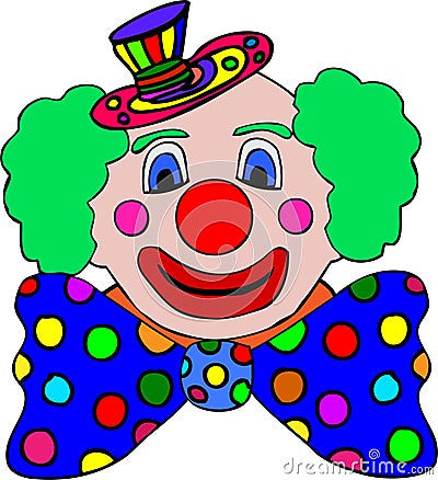 Colorful clown illustration Vector Illustration