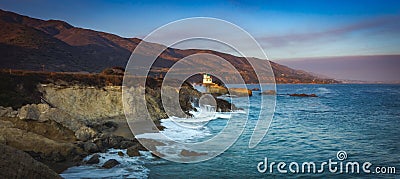 Leo Carrillo State Beach At Sunset Stock Photo