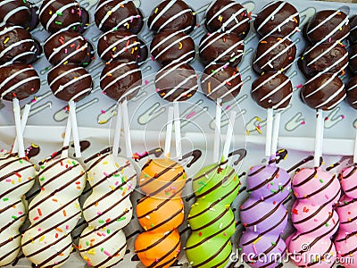 Colorful coated chocolate ball Stock Photo