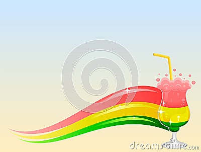 Colorful Cocktail Vector Illustration