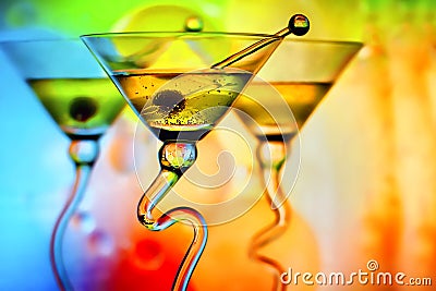 Colorful Cocktails Stock Photo
