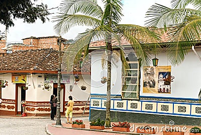 Colonial architecture in Guatape, Colombia Editorial Stock Photo