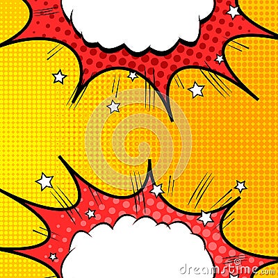 Colorful comic bright dynamic concept Vector Illustration