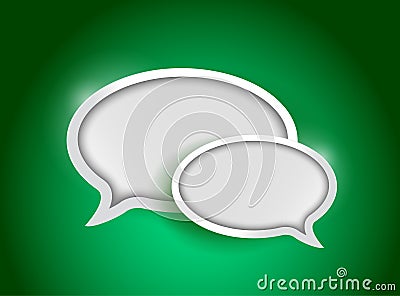 Colorful communication bubbles concept Cartoon Illustration