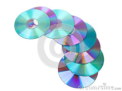 Colorful compacs discs-CDs Stock Photo