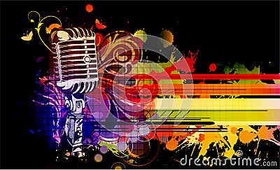 Colorful concert poster Vector Illustration