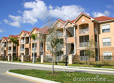 Colorful Condos Stock Photo