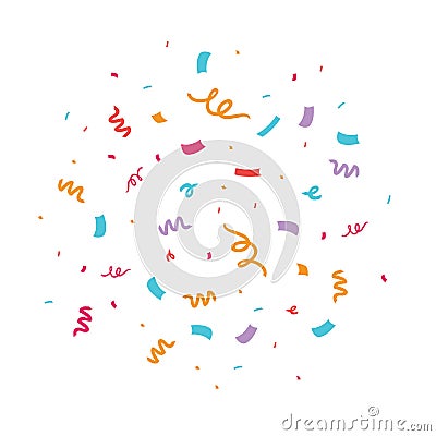 Colorful confetti vector illustration. Vector Illustration