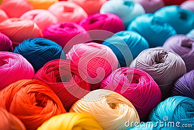 Colorful Connections: Exploring the Complex Supply Chain of Yarn Stock Photo