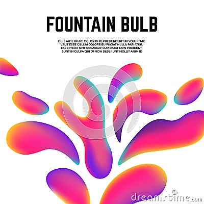 Colorful contemporary shapes. Liquid or fluid elements, coloring splash background. Magic art vector poster Vector Illustration