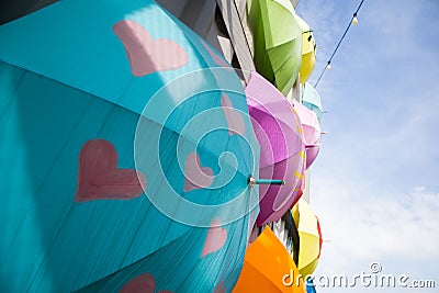 Colorful Contemporary Street Art in the park Stock Photo