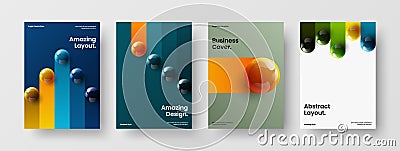 Colorful corporate brochure A4 design vector layout composition Vector Illustration