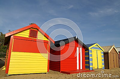 Colorful cottage, Brighton beach, Melbourne Stock Photo