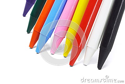 Colorful crayon pencils Stock Photo