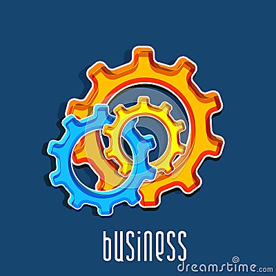 Colorful creative cogwheel. Stock Photo