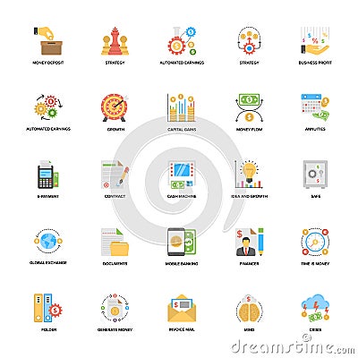 Banking and Finance Icons Stock Photo